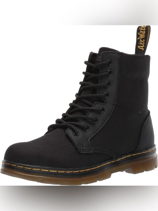 Dr. Martens Other - Dr. Martens Black Canvas Lace-Up Ankle Boot with Yellow Stitching